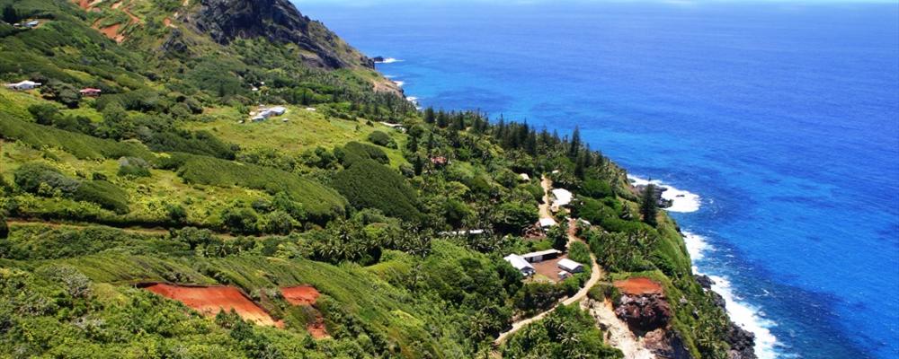 View down to Adamstown